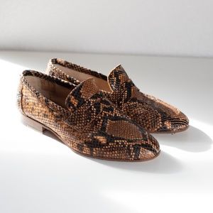 M. Gemi Brown Snakeskin Loafer the Sacca Donna IT 35.5 US 5.5